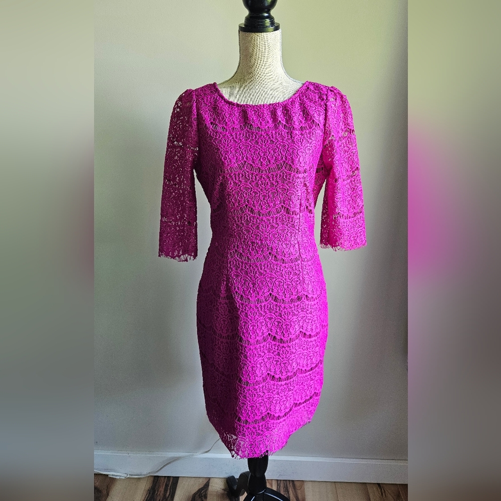 Darling Elegant Pink Lace Dress